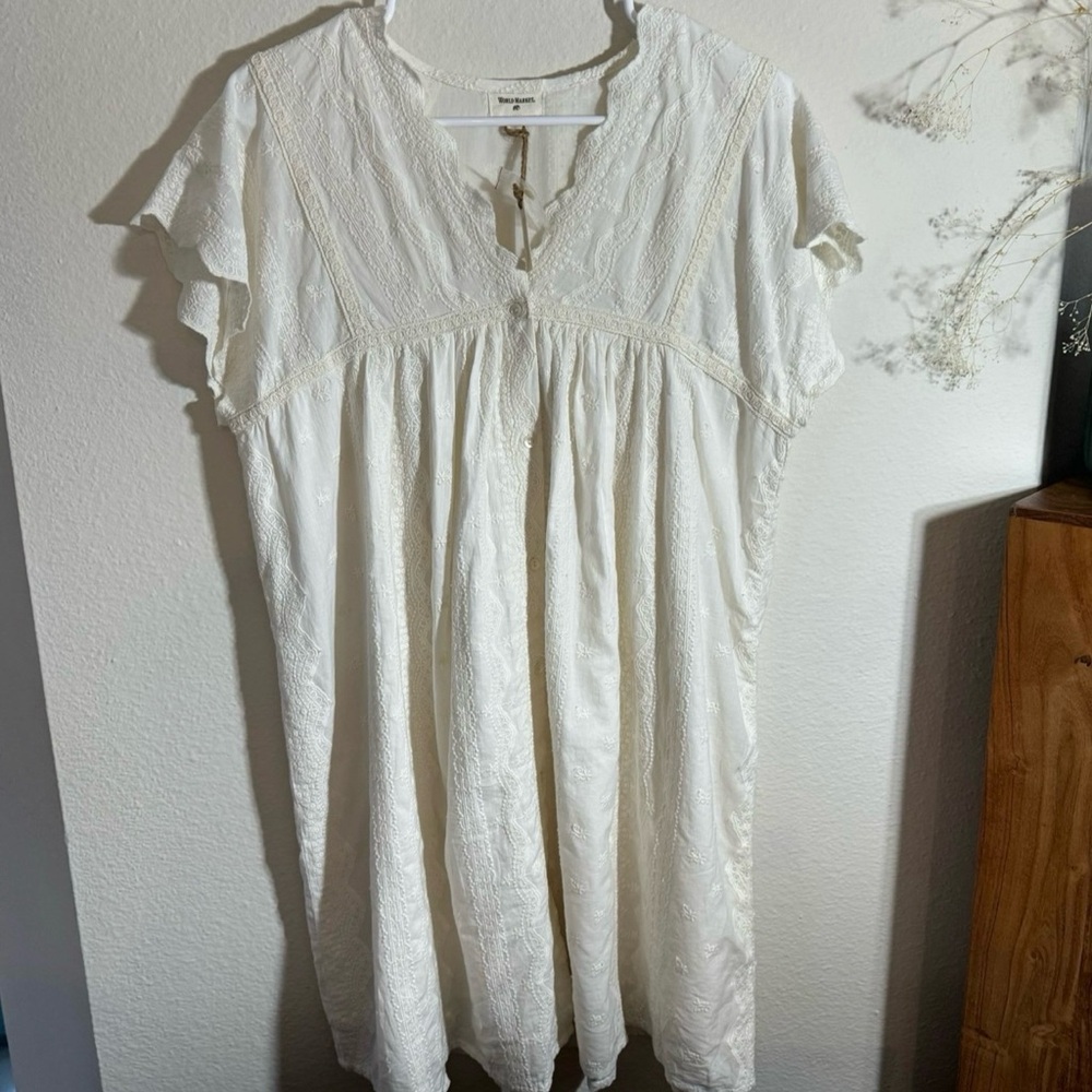 World Market Boho embroidered Dress